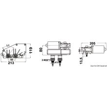 Osculati Motor for arms and blades 12 V 70 W, 19.185.01