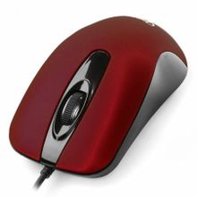 Мышь GEMBIRD MOP-400-R, бесшумные кнопки, красная, USB