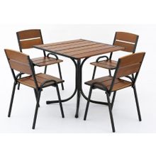 Комплект мебели ПЕТЕРГОФ 80 см (1 стол + 4 стула)  (Палисандр)