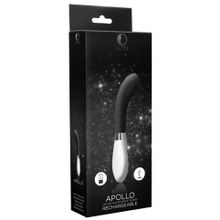 Черный вибратор для точки G Apollo - 21 см. (224679)