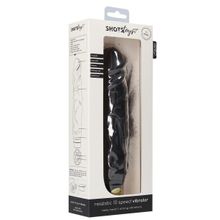 Shots Media BV Черный вибромассажер Realisic 10 speed Vibrator - 24 см. (черный)