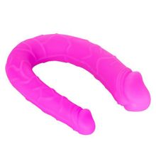 California Exotic Novelties Розовый двусторонний фаллоимитатор Silicone Double Dong AC DC - 30,5 см.