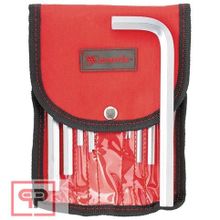 Matrix Набор ключей имбусовых HEX, 1,5-12 мм, CrV, 10 шт, короткие, сатин, чехол Matrix