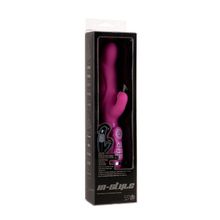 Розовый вибратор с клиторальным стимулятором INSTYLE DUO VIBRATOR 5.5INCH - 14 см. Розовый