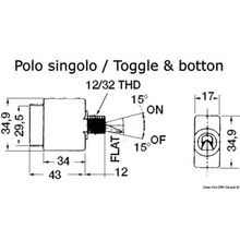 Osculati Airpax toggle hydraulic magn. circuit breaker 20 A, 14.738.20