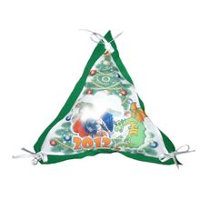 Подушка Ёлка сублимационная с наволочкой Зеленая (30*30*30 см)