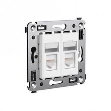 Розетка компьютерная 2xRJ45 Cat.5 AVANTI, белый |  код. 4400364 |  DKC