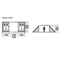 Палатка Trek Planet Omaha Twin 4 (70239)