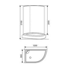 Душевая кабина ARCUS STYLE S-08L 120х80 низкий поддон