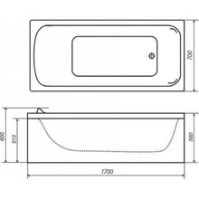 Акриловая ванна Triton Стандарт 170x70