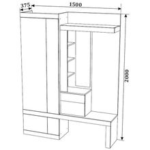 Прихожая Дуэт, 1500х380х2000, Белый