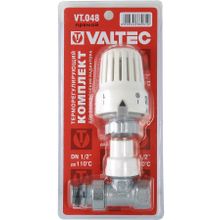 ВАЛТЕК VT.048.N.04 клапан термостатический прямой 1 2 НР(ш) х 1 2 ВР(г) с термоголовкой   VALTEC VT.048.N.04 клапан (вентиль) термостатический прямой 1 2 НР(ш) х 1 2 ВР(г) с термоголовкой