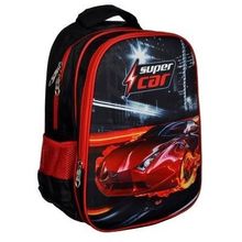 Суперкар Рюкзак школьный, полужесткий 38x31x16см, 2 отделения, 2 кармана, полиэстер