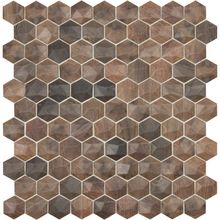 Мозаика Vidrepur Hexagon Hex Woods № 4701D (на сетке) 30,7х31,7