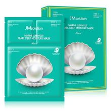 JMsolution Marine Luminous Pearl Deep Moisture Mask Pearl Трехступенчатая тканевая маска