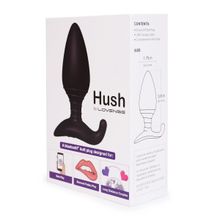 Lovense Анальная пробка Lovense Hush с вибрацией - 12 см. (черный)