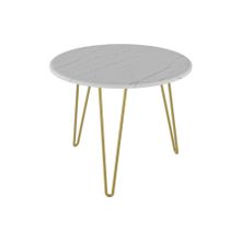 Слайн Стол журнальный Калифорния РИД Голд 430 белый мрамор