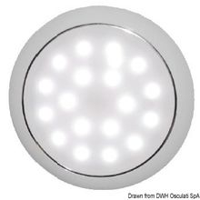 Osculati Day Night LED ceiling light recessless chromed, 13.408.12