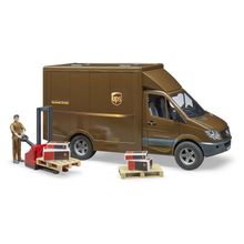 Bruder Mercedes-Benz Sprinter фургон UPS с фигуркой, погрузчиком и аксессуарами, шт 02-538