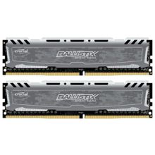 crucial (crucial 32gb kit (16gbx2) ddr4 2400 mt s (pc4-19200) cl16 dr x8 unbuffered dimm 288pin ballistix sport lt grey) bls2c16g4d240fsb