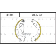 Колодки Тормозные Барабанные | Зад | Chevrolet Aveo Kalos 02-> Blitz арт. BB5047