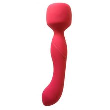 Lola toys Красный двусторонний вибромассажер Heating Wand с нагревом - 22 см. (красный)