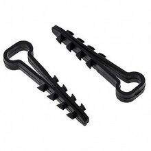 Дюбель-хомут для плоского кабеля (5-8мм)   нейлон черный (100шт.) | код. plc-nccf-5x8b |  EKF