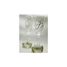 Свадебные бокалы со стразами Сваровски Gilliann Camomile GLS068 - набор из 2 шт.
