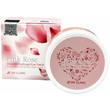 3W Clinic Pink Rose Vitamin Hydrogel Eye Patch 60 патчей в банке