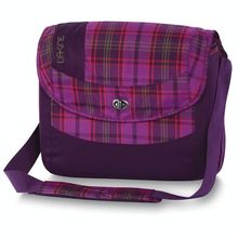 Женская сумка-мессенджер через плечо цвет фиолетово-сиреневый в клетку Dakine Brooke Messenger Bag Luna