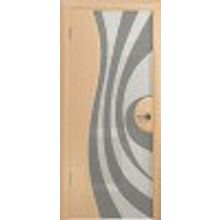 Арт Деко Ветра 1 С (Ульяновская) Беленный дуб Стекло Белый триплекс с рисунком