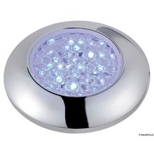 Osculati Watertight chromed ceiling light, blue LED light, 13.179.22