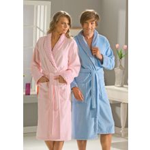 Махровый халат XXL "ANGORA", голубой, 100% Хлопок