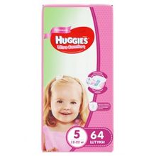 Huggies Ultra Comfort 5 (12-22 кг) для девочек 64 шт