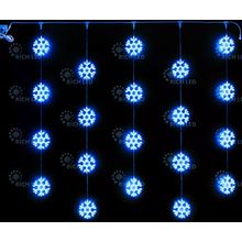 Rich LED RL-CMSF2*2-T B Уличный светодиодный Занавес 2x2 м, синий, пост свечение, провод прозрачный