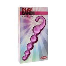 Розовая анальная цепочка PLAY CANDI BUBBLE GUM - 17 см. Розовый