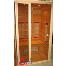 Инфракрасная сауна 2 - местная со стеклянной дверью и одной стеклянной вставкой
