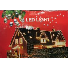 "Занавес" светодиодный уличный 3x3м.,1100!!! ламп LED, 8 режимов, белый провод, свет свечения Белый (арт. С-1964)