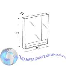 Зеркальный шкаф Roca GAP 70 бежевый ZRU9302699