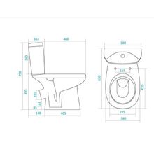 Унитаз напольный Santek Анимо 1.WH30.2.137 с сиденьем дюропласт Soft-close, косой выпуск