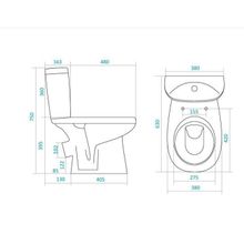 Унитаз напольный Santek Анимо 1.WH30.2.137 с сиденьем дюропласт Soft-close, косой выпуск