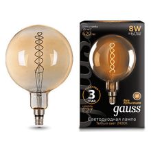 Gauss Лампа светодиодная Gauss LED Vintage Filament Flexible E27 8Вт 2400K 154802008 ID - 430012