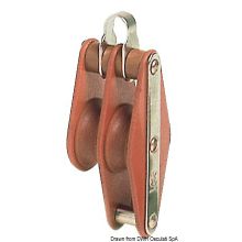 Osculati Tufnol HYE block 2 pulleys 12x43mm TBH, 55.008.02