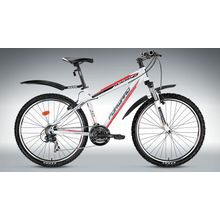 FORWARD Quadro 1.0 (26" 24ск,алюм.рама,аморт.вилка,торм.Vbr,Shimano Altus EF51 TX50 TX55 TZ21)(рама 19", белый)