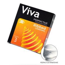 Ребристые презервативы VIVA Ribbed - 3 шт.