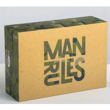Складная коробка Man rules - 16 х 23 см. (223381)