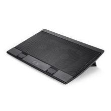 подставка для ноутбука DeepCool WIND PAL, супертонкий 2,4см, 4хUSB, 2x140мм вентилятор, регулятор скор-ти, черный