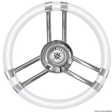 Osculati C soft polyurethane steering wheel white SS 350 mm, 45.137.03