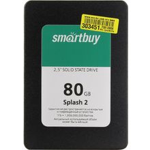 Накопитель SSD 80 Gb SATA 6Gb   s SmartBuy Splash 2    SB080GB-SPLH2-25SAT3     2.5" 3D TLC