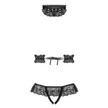 Obsessive Кружевной костюм сексуальной рабыни (L-XL   черный)